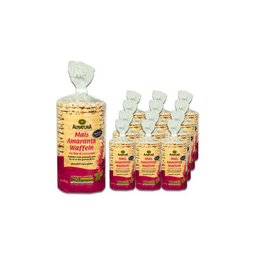 Alnatura Bio Mais Amaranth Waffeln mit Reis & Leinsamen 12x115G