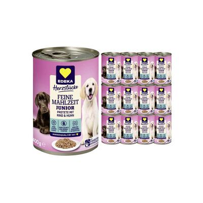 EDEKA Herzstücke Feine Mahlzeit Junior mit Rind & Huhn 12x400G EDEKA Herzstücke Feine Mahlzeit Junior mit Rind & Huhn 12x400G