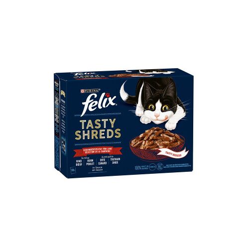 Felix Tasty Shreds Geschmacksvielfalt vom Land 10x 80G