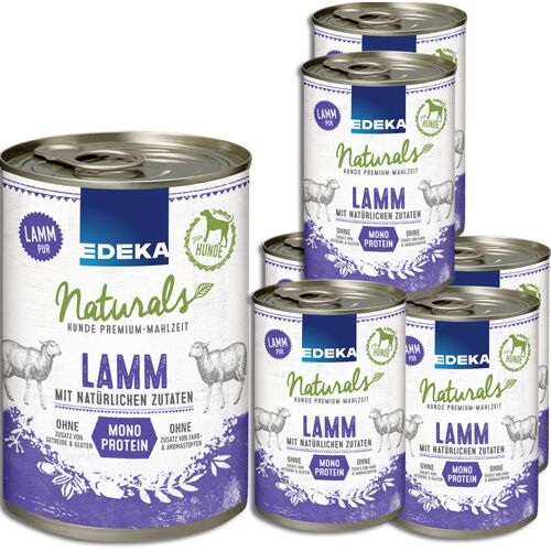 EDEKA Naturals für Hunde Monoprotein Lamm Hundefutter 6x400G