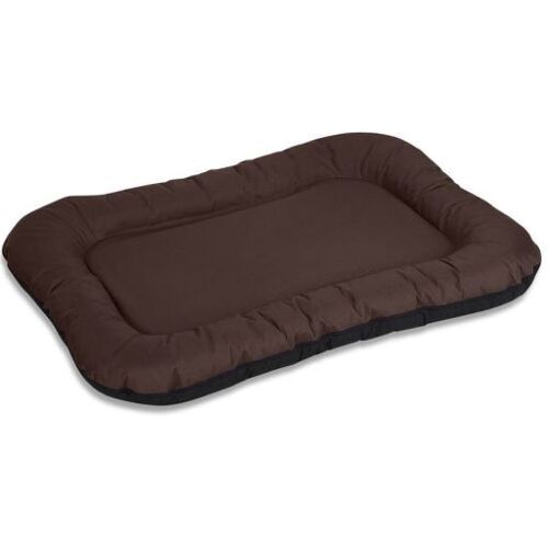 Knuffelwuff Wasserfestes In- und Outdoor Hundebett Lucky aus Nylongewebe Braun XL 90 x 75cm