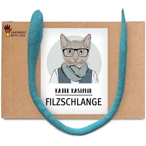 Kater Kasimir Katzenspielzeug Filzschlange 50cm