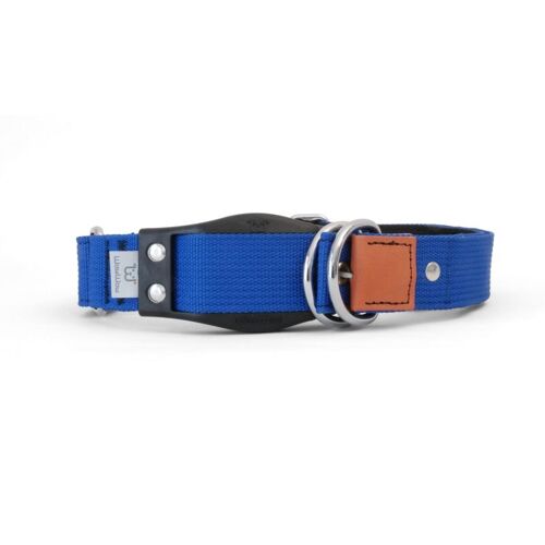 WowWow Hundehalsband mit integrierter Leine Blau 33-37 cm Halsumfang