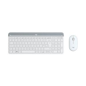 Logitech MK470 Slim Combo Tastatur-Maus-Set kabellos weiß