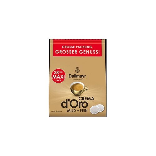 Dallmayr Crema d’Oro Kaffeepads Arabicabohnen mild 28 Pads