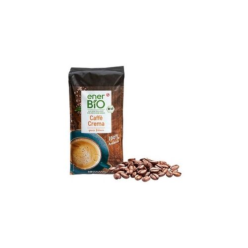 enerBiO Caffè Crema Bio-Kaffeebohnen Arabicabohnen kräftig 1,0 kg