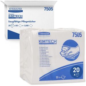 hygiene100 KIMTECH Pflegetücher, 1-lagig, weiß, geprägt, 32 x 38 cm (20 x 50 Bl.)