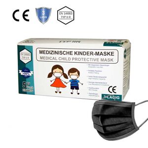 hygiene100 OP Mund-Nasenschutzmaske - Kinder  - Farbig - Schwarz