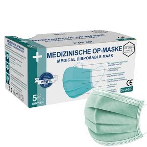 hygiene100 Medizinische Gesichtsmaske Typ II R, 3-lagig - Mint
