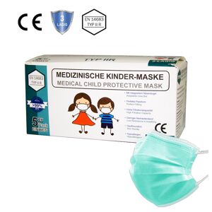 hygiene100 OP Mund-Nasenschutzmaske - Kinder  - Farbig - Mint