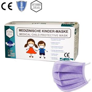 hygiene100 OP Mund-Nasenschutzmaske - Kinder  - Farbig - Lila