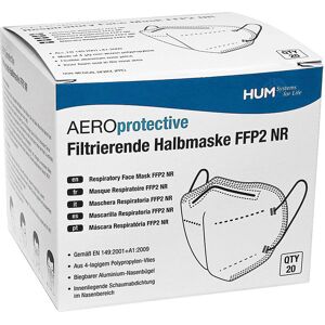 hygiene100 AEROprotective filtrierende Halbmasken FFP2 NR, ohne Ventil (20 Stck.)