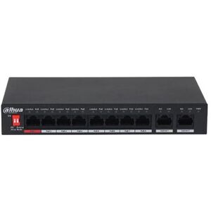 Dahua Pfs3010-8et-96-V2 Unmanaged Switch 7 Ports Poe + 1 Port Hi-Poe + 2 Ports 10/100/1000mbps 96w Dip Switch