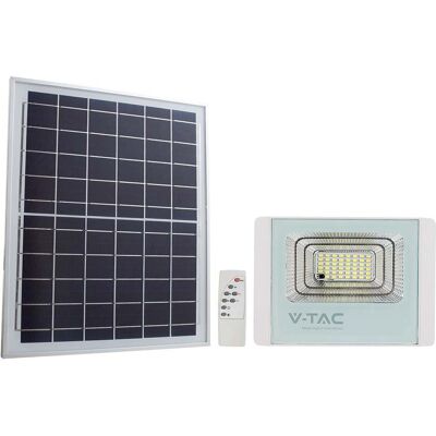 V-Tac Vt-100w Led-Flutlicht Mit 35 W Solarpanel Und Lifepo4-Akku + Fernbedienung, Weiße Farbe, 4000 K, Ip65, 10410 V-Tac Vt-100w Led-Flutlicht Mit 35 W Solarpanel Und Lifepo4-Akku + Fernbedienung, Weiße Farbe, 4000 K, Ip65, 10410