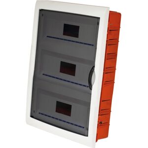 Faeg 54-Modul-Unterputz-Schalttafel Mit Weißem Rahmen Und Getönter Tür 455 X 590 X 100 Mm Ip40  - Fg14354