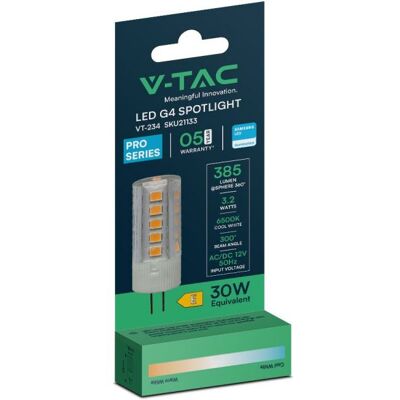 V-Tac Pro VT-234 LED G4 Warmweiß 385LM 3,2W - Produkttyp V-Tac Pro VT-234 LED G4 Warmweiß 385LM 3,2W - Produkttyp