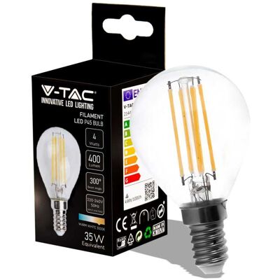 V-TAC VT-1996 LED-Glühbirne - Warmweiß, 4W, E14, 400lm V-TAC VT-1996 LED-Glühbirne - Warmweiß, 4W, E14, 400lm