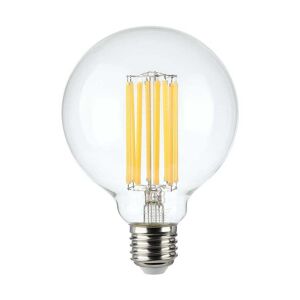 V-Tac Vt-1993 Led-Glühbirne Globe 6w Transparentes Filament E27 G95 Warmweißes Licht 3000k - 214305