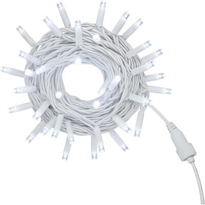 Ettroit 100 Led-Lichterkette, 10 M, Weißes Licht, Weißes Kabel, Ip65, Ausziehbar, Blitzeffekt, Weihnachtsgirlande, Geschäfte, Balkon Ettroit 100 Led-Lichterkette, 10 M, Weißes Licht, Weißes Kabel, Ip65, Ausziehbar, Blitzeffekt, Weihnachtsgirlande, Geschäfte, Balkon