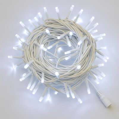Ettroit Lichterkette Mit 100 Leds, 10 M, Weißes Licht, Weißes Kabel, Ip65, Ausziehbar, Totaler Blitzeffekt, Weihnachtsgirlande, Geschäfte, Balkon Ettroit Lichterkette Mit 100 Leds, 10 M, Weißes Licht, Weißes Kabel, Ip65, Ausziehbar, Totaler Blitzeffekt, Weihnachtsgirlande, Geschäfte, Balkon