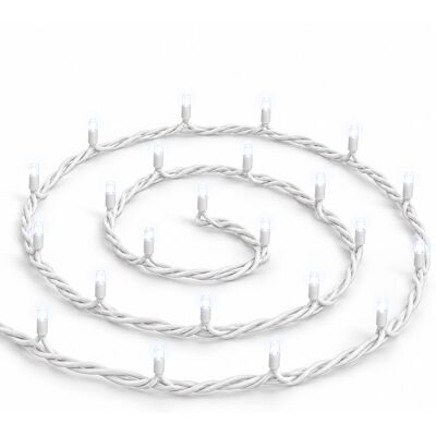 Ettroit 100 Led-Lichterkette, 10 M, Weißes Licht, Weißes Kabel, Ip65, Ausziehbar, Blitzeffekt, Weihnachtsgirlande, Geschäfte, Balkon Ettroit 100 Led-Lichterkette, 10 M, Weißes Licht, Weißes Kabel, Ip65, Ausziehbar, Blitzeffekt, Weihnachtsgirlande, Geschäfte, Balkon
