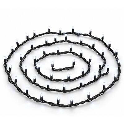 Ettroit Lichterkette Mit 100 Leds, 10 M, Weißes Licht, Schwarzes Kabel, Ip65, Ausziehbar, Blitzeffekt, Weihnachtsgirlande, Geschäfte, Balkon Ettroit Lichterkette Mit 100 Leds, 10 M, Weißes Licht, Schwarzes Kabel, Ip65, Ausziehbar, Blitzeffekt, Weihnachtsgirlande, Geschäfte, Balkon