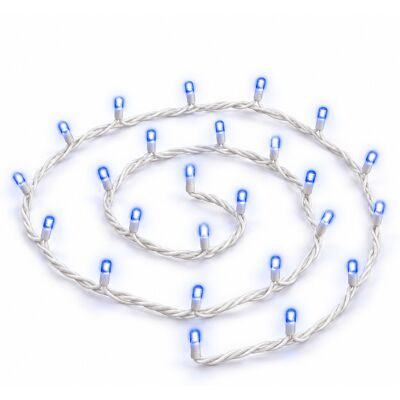 Ettroit 300 Led-Lichterkette, 30 M, Blaues Licht, Weißes Kabel, Ip65, Ausziehbar, Blitzeffekt, Weihnachtsgirlande, Geschäfte, Balkon Ettroit 300 Led-Lichterkette, 30 M, Blaues Licht, Weißes Kabel, Ip65, Ausziehbar, Blitzeffekt, Weihnachtsgirlande, Geschäfte, Balkon