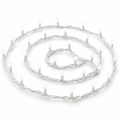 Ettroit Lichterkette Mit 100 Leds, 10 M, Weißes Licht, Weißes Kabel, Ip65, Ausziehbar, Totaler Blitzeffekt, Weihnachtsgirlande, Geschäfte, Balkon Ettroit Lichterkette Mit 100 Leds, 10 M, Weißes Licht, Weißes Kabel, Ip65, Ausziehbar, Totaler Blitzeffekt, Weihnachtsgirlande, Geschäfte, Balkon