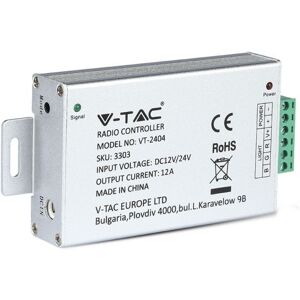 V-Tac Vt-4083 Controller Für Dimmbare Led-Streifen Mit Fernbedienung 4 Tasten 12/24 V (Max. 144 W) – 3303