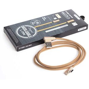 V-Tac Vt-5362 1m Type-C Usb 2.0 Datenkabel Nylon Gold Diamond Series - Sku 8640