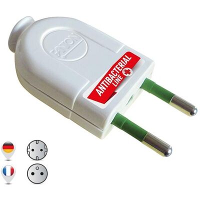 Fanton Stecker Demountable Französisch/deutsch Std. 2p 10a Weiß Körper Antibakteriell Durch Biocote Gegen 99% Der Viren Easy 80005ab Fanton Stecker Demountable Französisch/deutsch Std. 2p 10a Weiß Körper Antibakteriell Durch Biocote Gegen 99% Der Viren Easy 80005ab