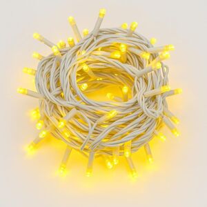 Ettroit 100 Led-Lichterkette, 10 M, Goldenes Licht, Weißes Kabel, Ip65, Ausziehbar, Blitzeffekt, Weihnachtsgirlande, Geschäfte, Balkon Ettroit 100 Led-Lichterkette, 10 M, Goldenes Licht, Weißes Kabel, Ip65, Ausziehbar, Blitzeffekt, Weihnachtsgirlande, Geschäfte, Balkon