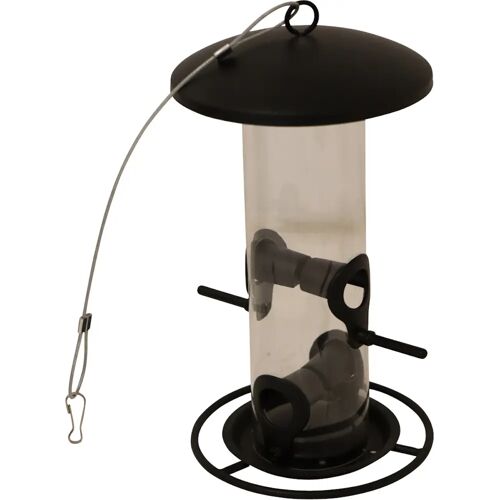 Siena Garden Vogelfuttersäule Matt Black für Mischfutter, 26 cm