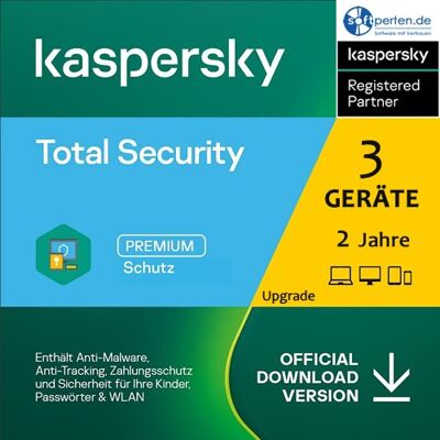 Kaspersky Total Security - Familienschutz - 3 Geräte, 2 Jahre Kaspersky Total Security - Familienschutz - 3 Geräte, 2 Jahre