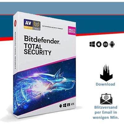 Bitdefender Total Security 2023, Multi Device 10 Geräte - Sicherheitssoftware Bitdefender Total Security 2023, Multi Device 10 Geräte - Sicherheitssoftware