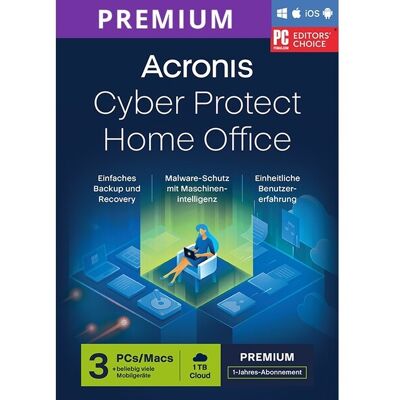 Acronis Cyber Protect Home Office Premium 1TB Cloud-Speicher - Sicherheitssoftware Acronis Cyber Protect Home Office Premium 1TB Cloud-Speicher - Sicherheitssoftware