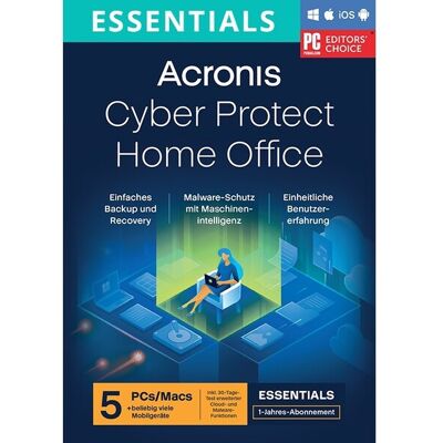Acronis - Cyber Protect Home Office Essentials - 5 Geräte - 1 Jahr - Software Acronis - Cyber Protect Home Office Essentials - 5 Geräte - 1 Jahr - Software