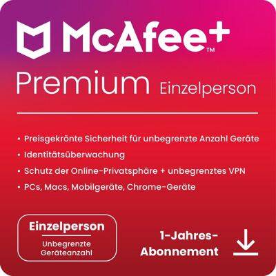 McAfee Premium Family 6 Benutzer - Unbegrenzte Geräte McAfee Premium Family 6 Benutzer - Unbegrenzte Geräte