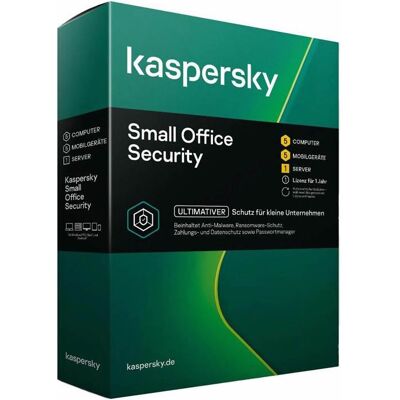 Kaspersky Small Office Security 7 (2020) Vollversion - 5 Geräte, 5 Mobilgeräte, 1 Server Kaspersky Small Office Security 7 (2020) Vollversion - 5 Geräte, 5 Mobilgeräte, 1 Server