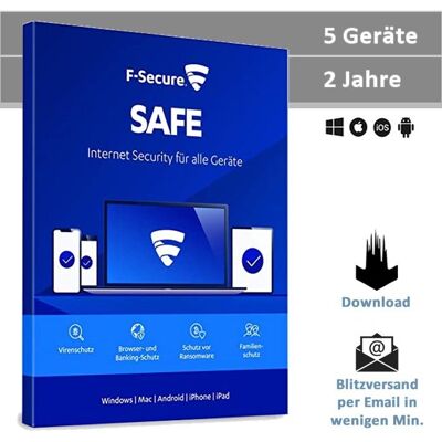 F-Secure Safe, 5 Geräte - 2 Jahre, ESD, Download F-Secure Safe, 5 Geräte - 2 Jahre, ESD, Download