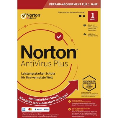 Symantec Norton AntiVirus Plus 2026, 1 Gerät - 1 Jahr, Download Symantec Norton AntiVirus Plus 2026, 1 Gerät - 1 Jahr, Download