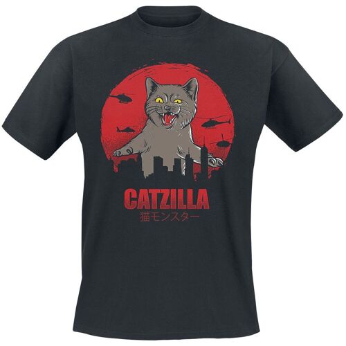 Tierisch T-Shirt - Catzilla - M bis 3XL - für Männer - Größe XXL - schwarz - Männer - male