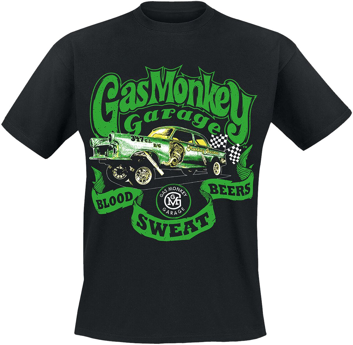 Gas Monkey Garage T-Shirt - Classic Car - S bis XXL - für Männer - Größe S - schwarz  - Lizenzierter Fanartikel - Männer - male