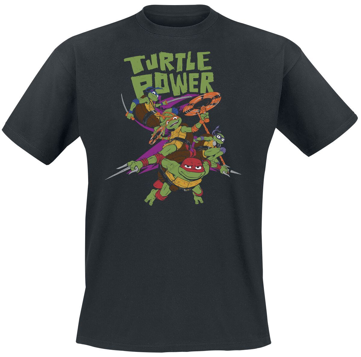 Teenage Mutant Ninja Turtles T-Shirt - Turtle Power - S bis L - für Männer - Größe L - schwarz  - EMP exklusives Merchandise! - Männer - male