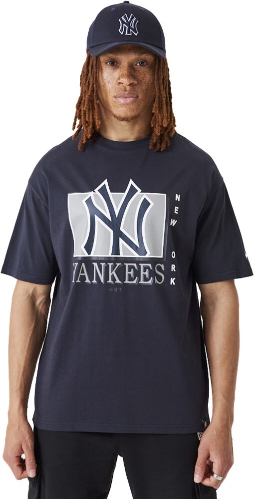 New Era - MLB T-Shirt - Team Wordmark Tee - NY Yankees - S bis 4XL - Größe M - navy - Unisex - unisex