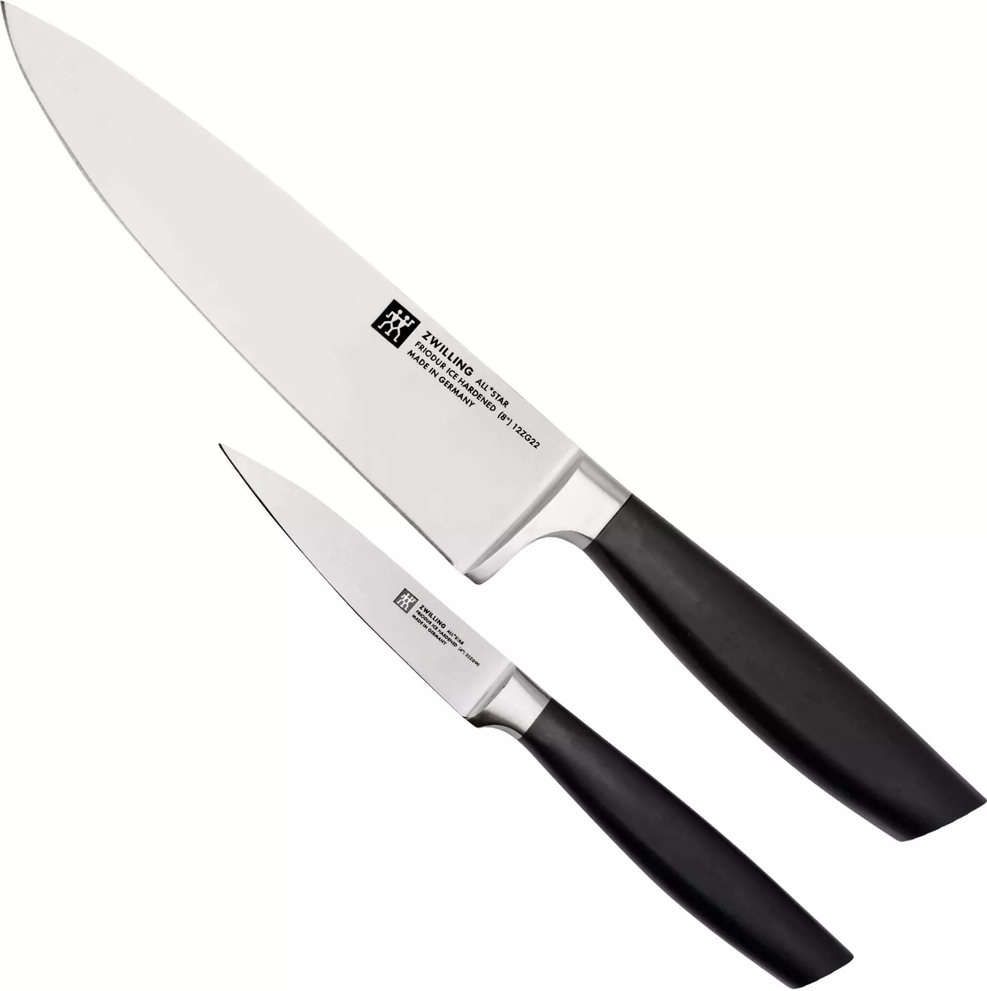 Zwilling J.A. Henckels Zwilling All Star 1022777, 2-teiliges Messerset, Kochmesser und Schälmesser, schwarz