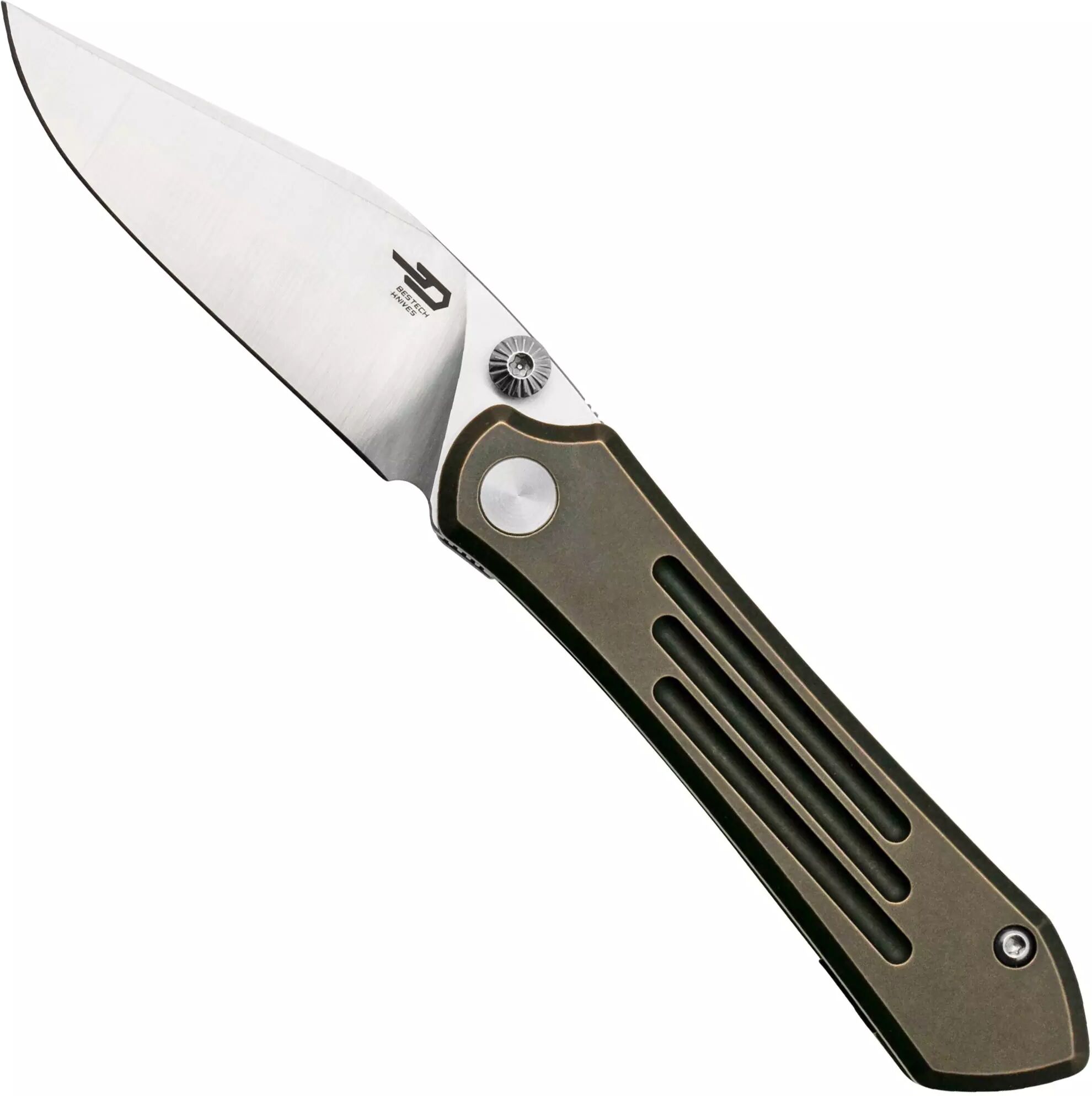 Bestech Icarus BT2302A Satin M390, Black Bronze Stonewash Titanium, Taschenmesser