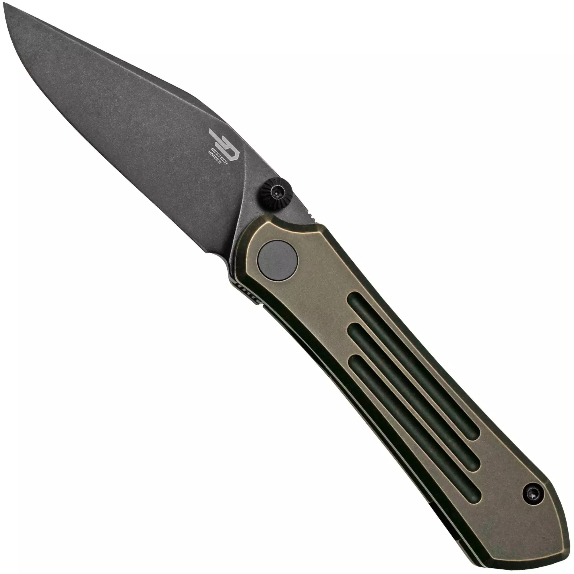 Bestech Icarus BT2302B Blackwashed M390 Black Bronze Stonewash Titanium, Taschenmesser