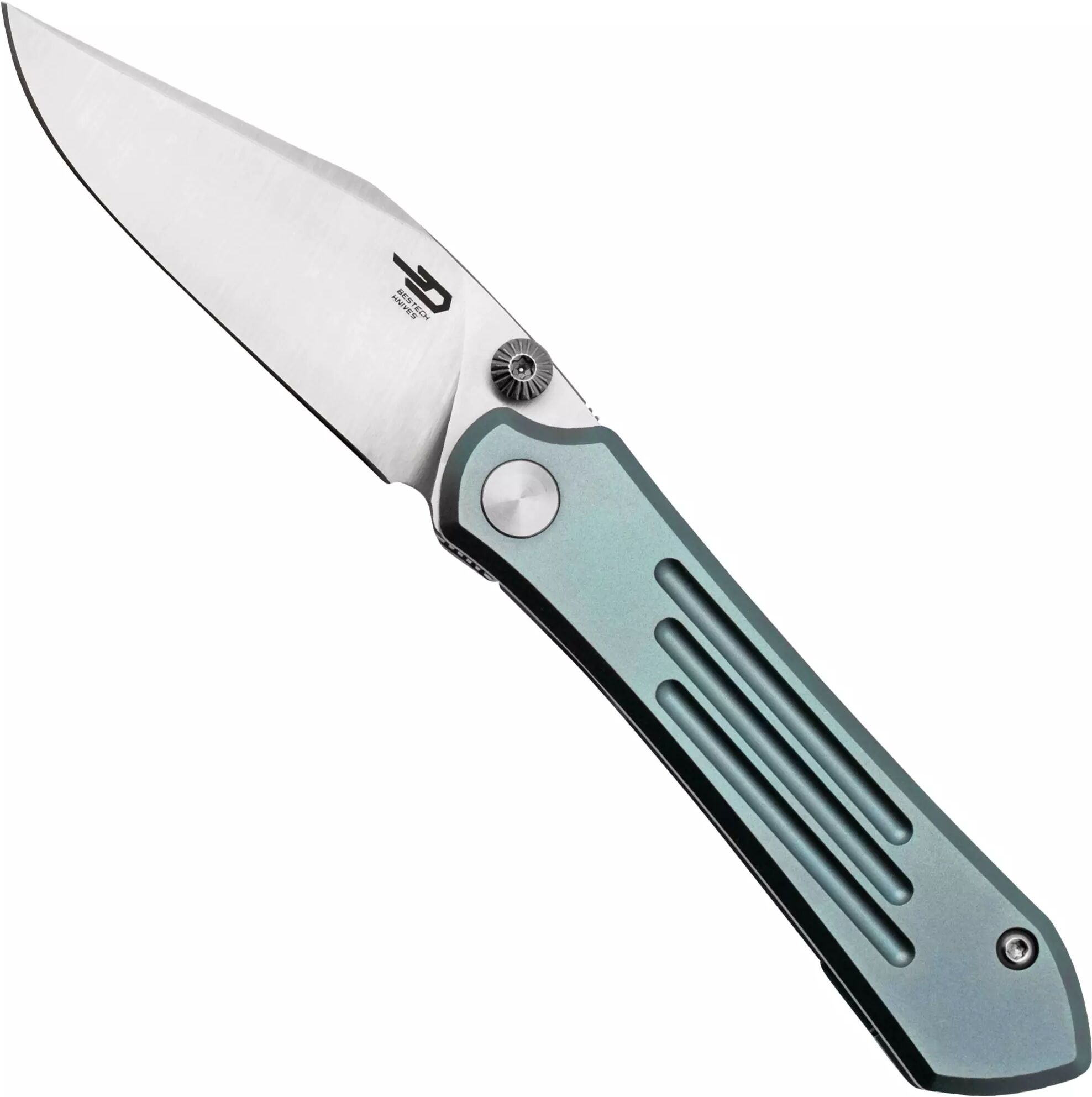 Bestech Icarus BT2302E Satin M390 Blue Stonewash Titanium, Taschenmesser