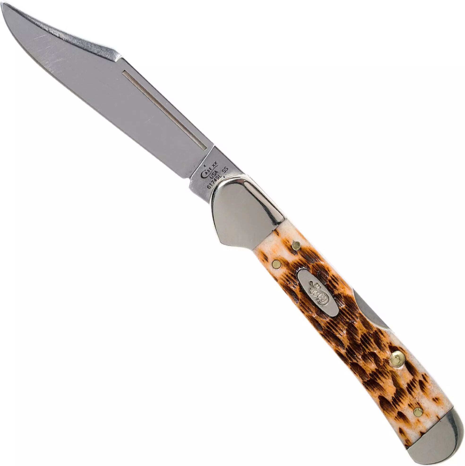 Case Knives Case Mini Copperlock Amber Jigged Bone, 00133, 61749L rostfrei, Taschenmesser